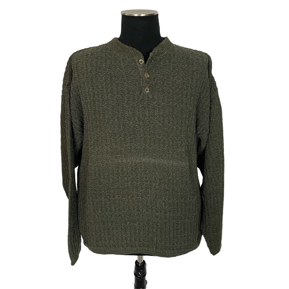 Vintage Bill Blass‎ Green Knit Sweater - Men’s L